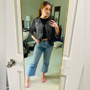 Vintage Miss Nikky Bell Sleeve Sheer Top Blouse Shrug Deadstock